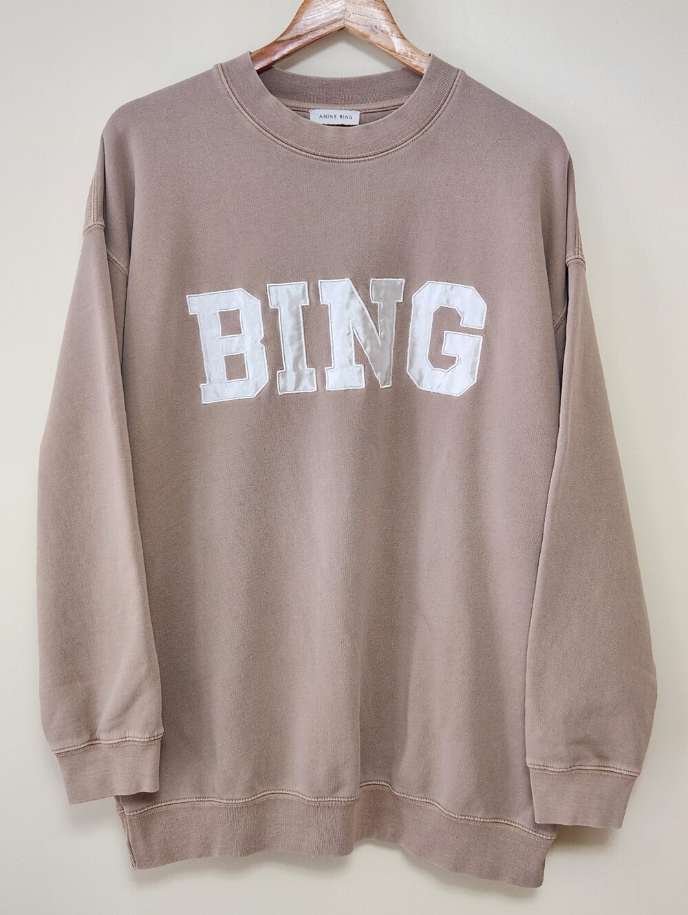 Anine Bing Tyler Sweatshirt in Washed Iron - S